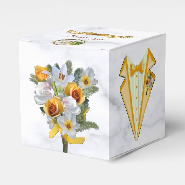Romantische tropische Hochzeit Geschenkschachtel (Vorderseite)