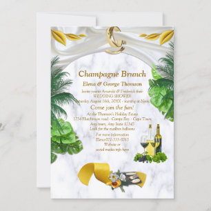 Romantische tropische Hochzeitsankündigungen Einladung