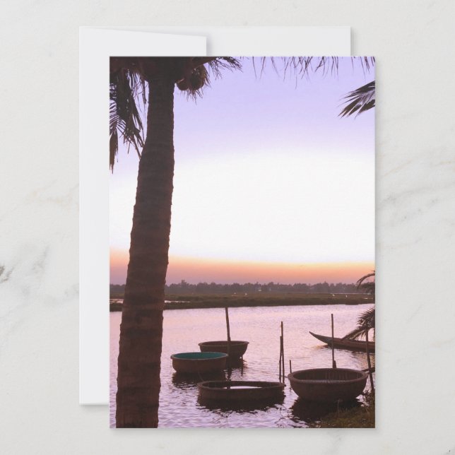 Romantische tropische Landschaft Case-Mate iPhone  Dankeskarte (Vorderseite)