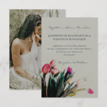 Romantische Tulpen Wasserfarbe mit Foto Hochzeit