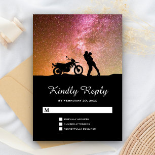 Romantische Twilight Galaxy Couple Wedding RSVP Karte