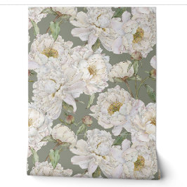 Romantische und elegante Wasserfarben Blumengestel Tapete