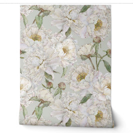 Romantische und elegante Wasserfarben Blumengestel Tapete