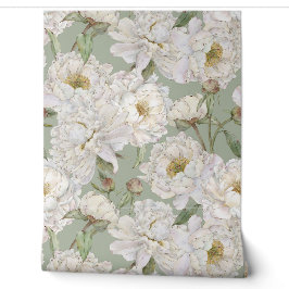 Romantische und elegante Wasserfarben Blumengestel Tapete