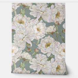 Romantische und elegante Wasserfarben Blumengestel Tapete