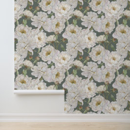 Romantische und elegante Wasserfarben Blumengestel Tapete