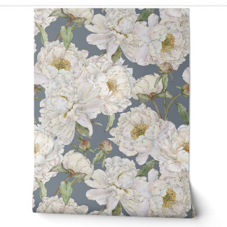 Romantische und elegante Wasserfarben Blumengestel Tapete