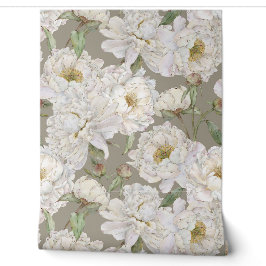 Romantische und elegante Wasserfarben Blumengestel Tapete