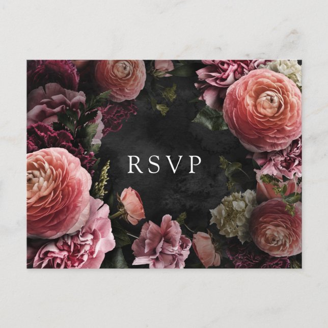 Romantische und moody-rosa Floral | UAWG Postkarte (Vorderseite)