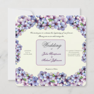 Romantische und poetische Pasta Lilac Wasserfarbe Einladung