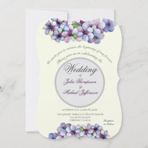 Romantische und poetische Pasta Lilac Wasserfarbe Einladung