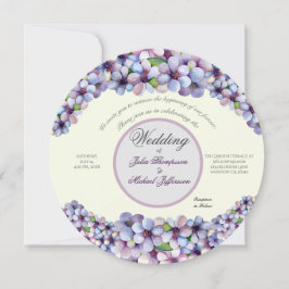 Romantische und poetische Pasta Lilac Wasserfarbe Einladung