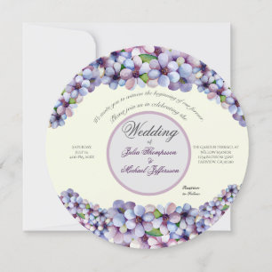 Romantische und poetische Pasta Lilac Wasserfarbe Einladung