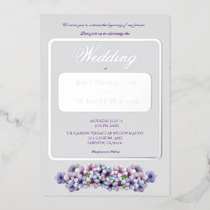 Romantische und poetische Pasta Lilac Wasserfarbe Folieneinladung