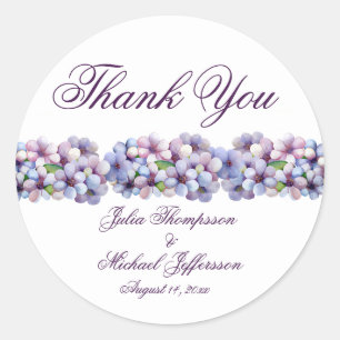 Romantische und poetische Pasta Lilac Wasserfarbe Runder Aufkleber