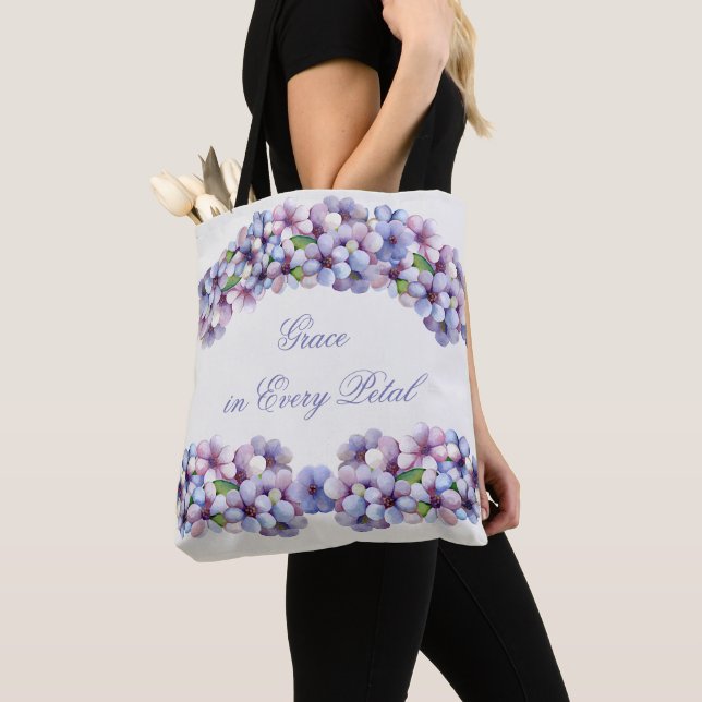 Romantische und poetische Pasta Lilac Wasserfarbe Tasche (Von Nahem)