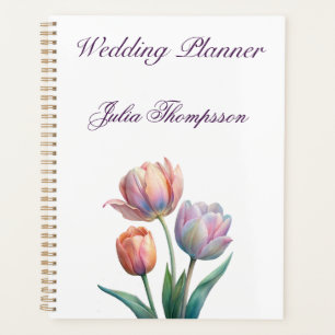 Romantische und poetische Pasta Tulips Wasserfarbe Planer