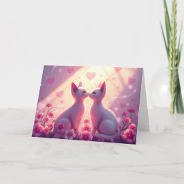 Romantische Valentine Cat Card Dankeskarte