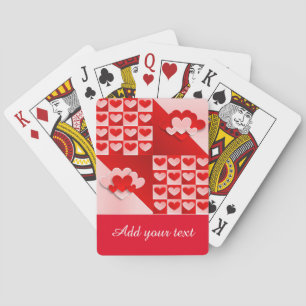 Romantische Valentinische Liebe Herz Rotes Herz Spielkarten