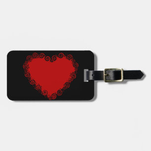 Romantische Valentinische Liebe Rotes Herz Gepäckanhänger
