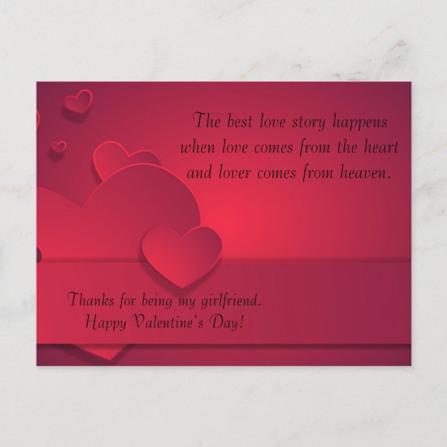 Romantische Valentinkarte Postkarte (Vorderseite)