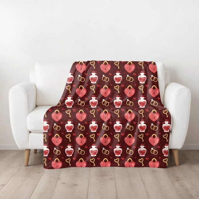 Romantische Valentinstag-Flanelldecke Fleecedecke (Von Creator hochgeladen)
