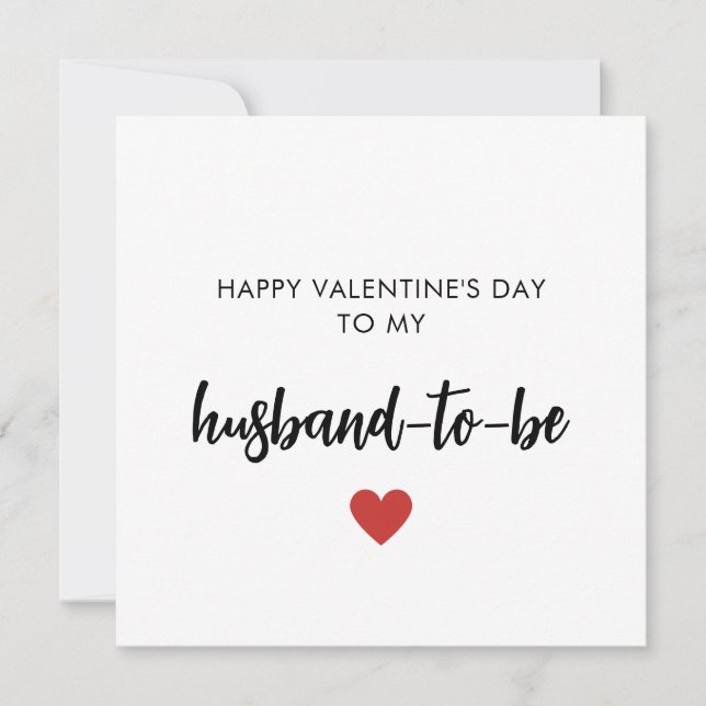 Romantische Valentinstag-Karte für Fiancé Karte (Vorderseite)