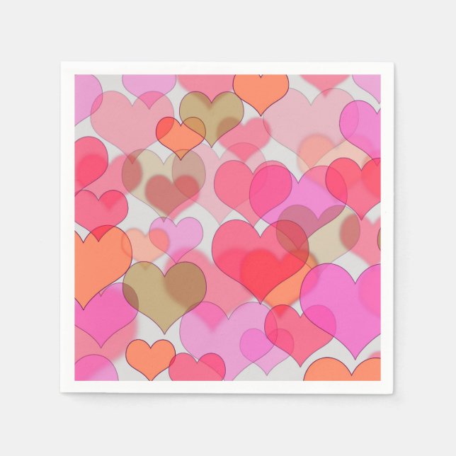 Romantische Valentinstag Liebe Valentine Serviette (Vorderseite)