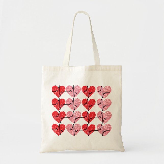 Romantische Valentinstag Tote Tasche - Niedlich &  (Vorne)