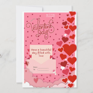 Romantische Valentintagskarte Feiertagskarte