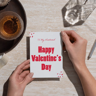 Romantische Valentintagskarte für Ehemänner Feiertagskarte