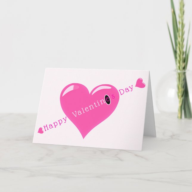 Romantische Valentintagskarte mit Herz Karte (Vorderseite)