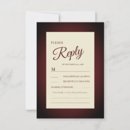 Romantische verbrannte Hochzeitkarte RSVP Karte