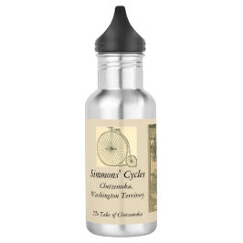 Romantische viktorianische Radfahrer Edelstahlflasche