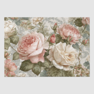 Romantische viktorianische Rose Vintage Seidenpapier