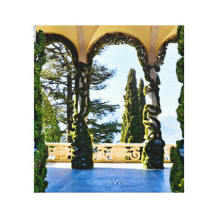 Romantische Villa del Balbianello (Comer See, Ital Leinwanddruck