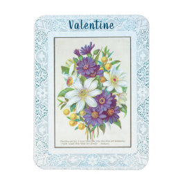 Romantische Vintage Blume an der Grenze Magnet