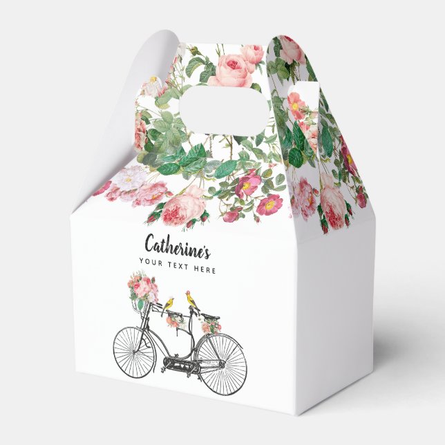 Romantische Vintage Blume Geschenkschachtel (Vorderseite)