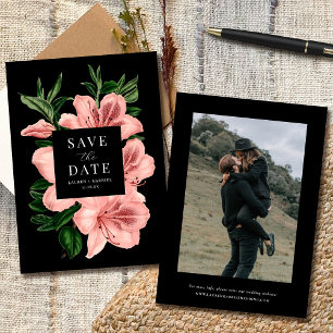Romantische Vintage-Blumen Hochzeit in Rosa und Sc Save The Date