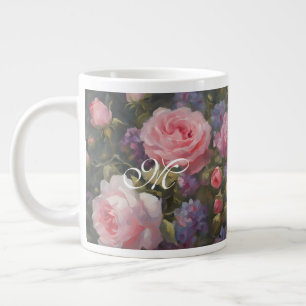 Romantische Vintage Florals Jumbo-Tasse