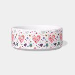 Romantische Vintage Frühlingsblüte Rosa Blume Napf<br><div class="desc">Elegante Vintage und stilvolle rosafarbene Damast Wirbel und Schmetterlinge.</div>