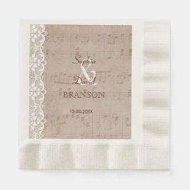 Romantische Vintage Hochzeit Serviette