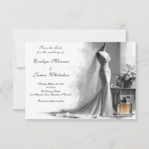 Romantische Vintage Hochzeit Speichern Sie das Dat Save The Date