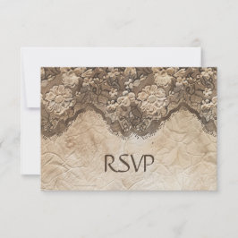 Romantische Vintage Landspitze RSVP Karte
