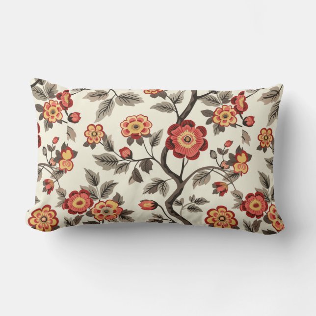 Romantische Vintage Rose Lendenkissen (Vorderseite)