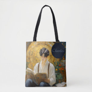 Romantische Vintage Stilkunst des Lesens Tasche