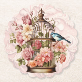 Romantische Vintage Wasserfarbe Blumengeburt Untersetzer