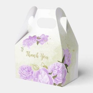 Romantische violette Blumen Grüne Hochzeit Geschenkschachtel
