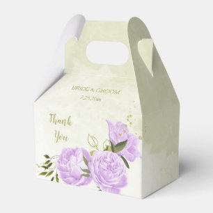 Romantische violette Blumen Grüne Hochzeit Geschenkschachtel