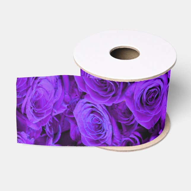 Romantische violette lila Rose, hübscher Rosenbuke Ripsband (Spule)